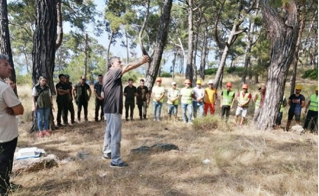 Anamur’da Yangınlara Karşı Gönüllülere Uygulamalı Eğitim