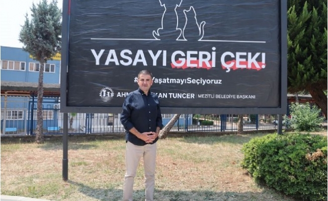 Başkan Tuncel “Yasayı Geri Çek” Yazılı Siyah Pankartlar Astırdı.